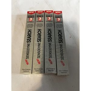 Lot of 4 New Vintage Sensodyne Search Toothbrushes Adult Full Size Rare